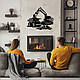 Інтер'єрна картина на стіну декор в кімнату Камаз і екскаватор 25x30 см Woodyard (19065--25x30), фото 10