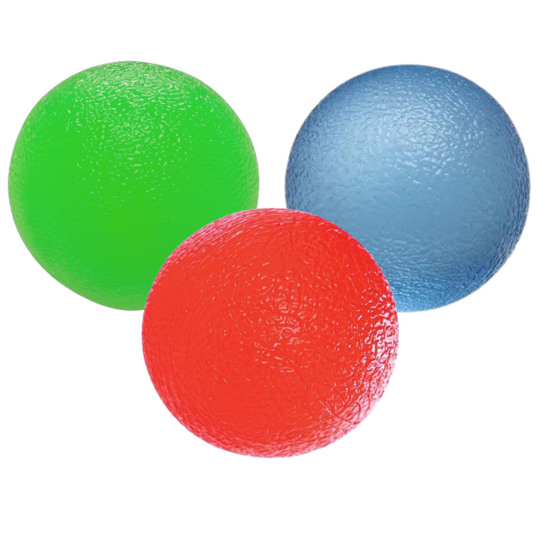 Набір силіконових еспандерів-м'яч (тренажер для кисті) PowerPlay PP-4339 Grip Ball Set (набір 3 шт.), фото 1