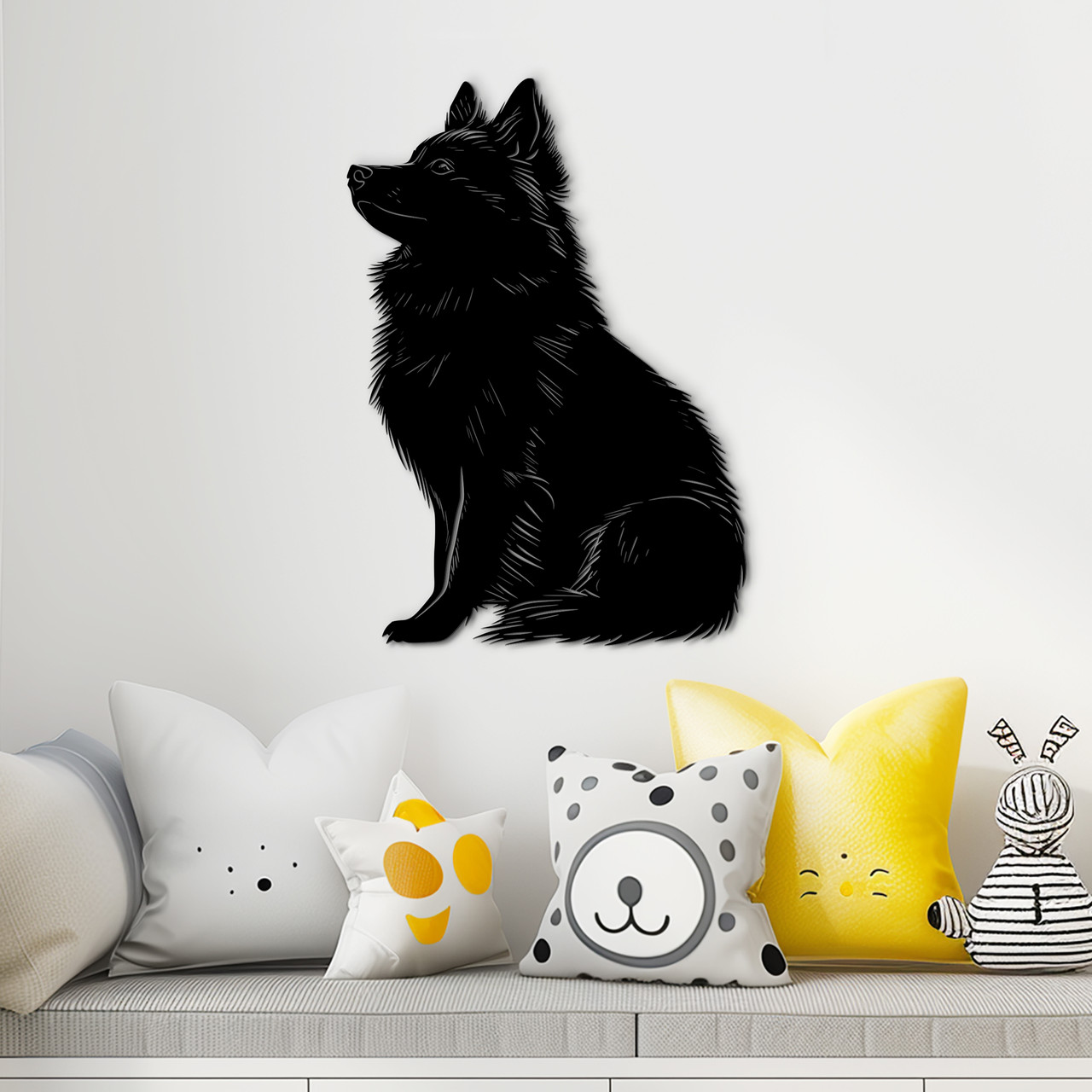 Декор в кімнату інтер'єрна картина на стіну Пухнастий друг стиль мініімалізм 25x18 см Woodyard (19066--25x18), фото 1