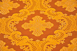 Шовкова тканина,парча Елеон жовта з золотом