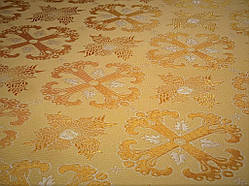 Шовкова церковна тканина Афон золотий з золотом