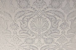 Шовкова церковна тканина Віфанія біла з сріблом