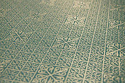 Шовкова церковна тканина Капернаум блакитна з сріблом