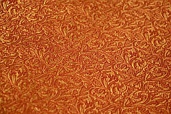 Шовкова церковна тканина Смирна червона з золотом