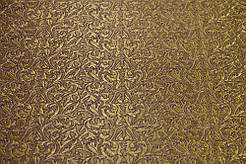 Шовкова церковна тканина Смирна фіолетова з золотом