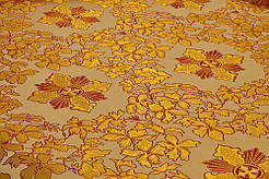 Шовкова церковна тканина Александрия охра з золотом