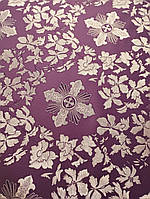 Шовкова церковна тканина Александрия фіолетова з сріблом