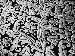 Шовкова церковна тканина  Купина чорна з сріблом