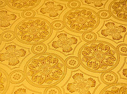 Шовкова церковна тканина  Візантія золота з золотом комбо