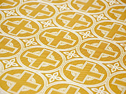 Шовкова церковна тканина Генисарет білий з золотом