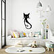 Сучасна картина на стіну декор в кімнату Величний кіт стиль лофт 25x15 см Woodyard (19071--25x15), фото 5