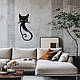 Сучасна картина на стіну декор в кімнату Величний кіт стиль лофт 25x15 см Woodyard (19071--25x15), фото 10