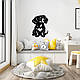 Декор для кімнати дерев'яна картина на стіну Собака і любов стиль лофт 25x18 см Woodyard (19074--25x18), фото 2
