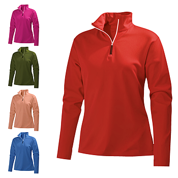 Жіноча однотонна  флісова кофта з коміром на змійці