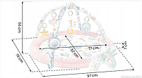 Дитячий розвиваючий інтерактивний ігровий коврик килимок Рожевий, фото 4