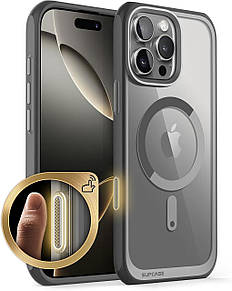 Чохол SUPCASE Unicorn Beetle Mag для iPhone 16 Pro Slim Clear MagSafe Camera Control Button, Сірий