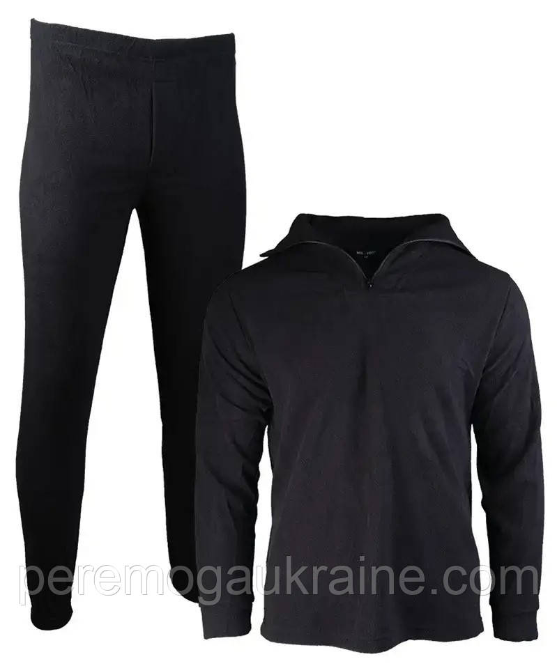 Тактична термобілизна флісова комплект Mil-tec Black 11220002 L