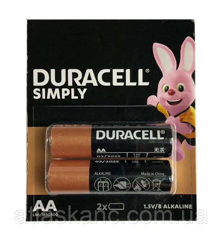 Батарейка Duracell AA LR06 ціна за 1 шт 03.2034г 02282