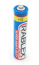 Батарейка пальчикова AAA LR03 Rablex сіль 12.2026г 05425