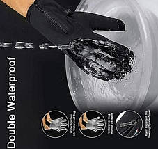 Сенсорні непродувні рукавиці на флісі (softshel) зимові L / 9" / 23 див., фото 6