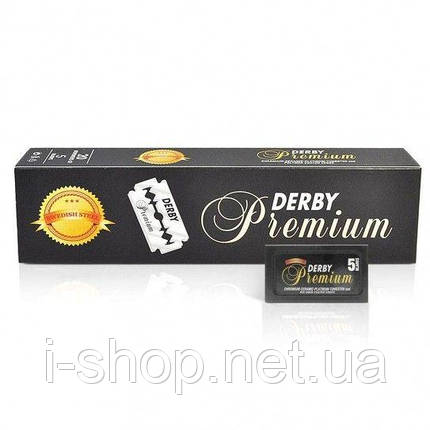 Леза Дербі преміум двосторонні Derby Premium Blades (20x5) 100шт, фото 1