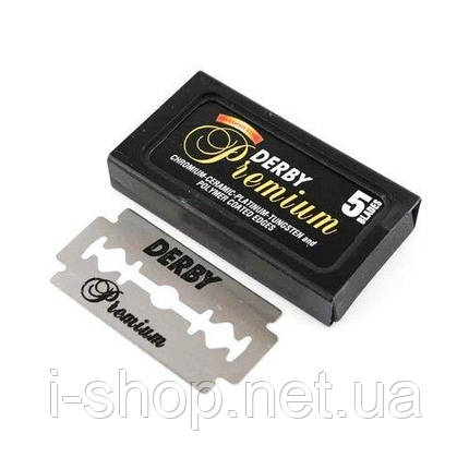 Леза Дербі преміум двосторонні Derby Premium Blades (20x5) 100шт, фото 2