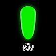 Топове люмінесцентне покриття LUNAMoon Top Shine Dark Green для манікюру, 13 мл, фото 3
