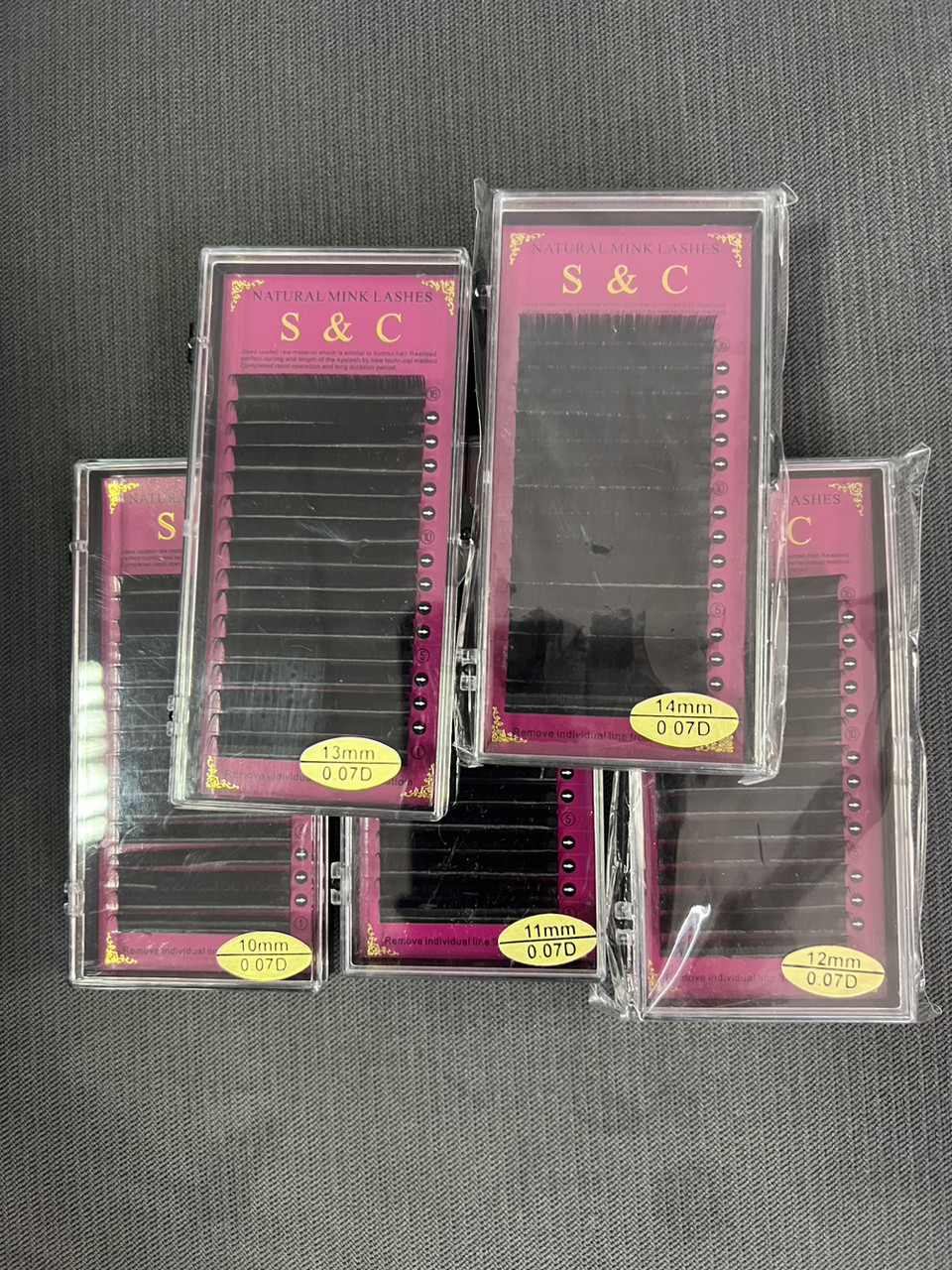 Вії чорні S&C D/0,07 (5 пачок)