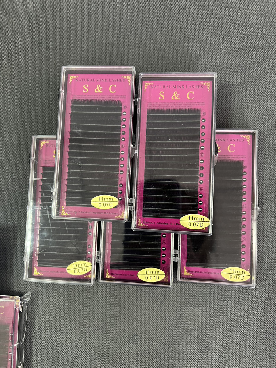 Вії чорні S&C D/0,07 (5 пачок)