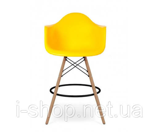 Стілець Тауер Вуд Eames барний високий жовтий, фото 2
