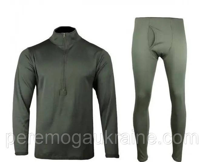 Тактична флісова термобілизна Mil-Tec Thermofleece Underwear gen. III Level 2 - Olive -11222001 XL, фото 1