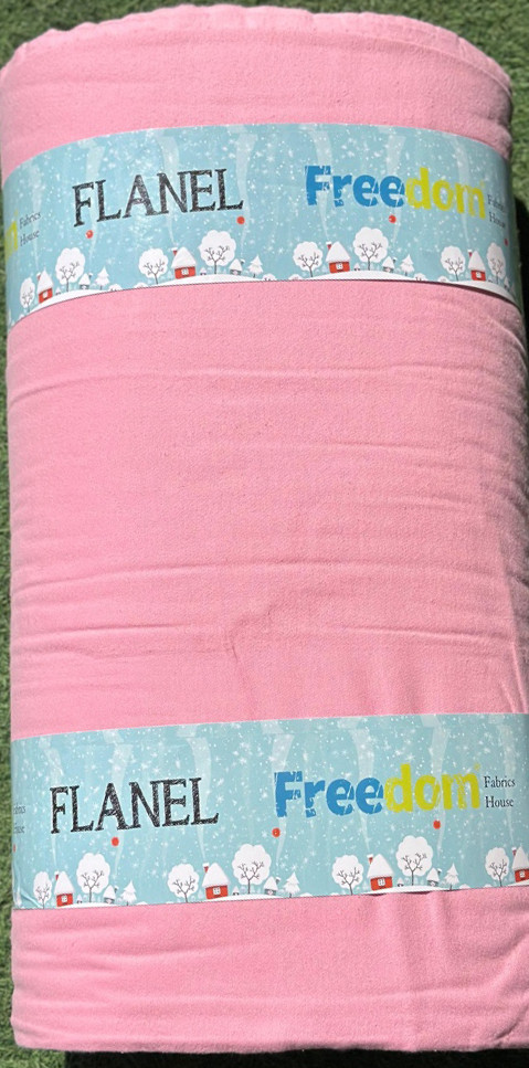 Рожева тканина 240 см для постільної білизни, однотонна Фланель (байка) 100% бавовняна натуральна рулон 25 м