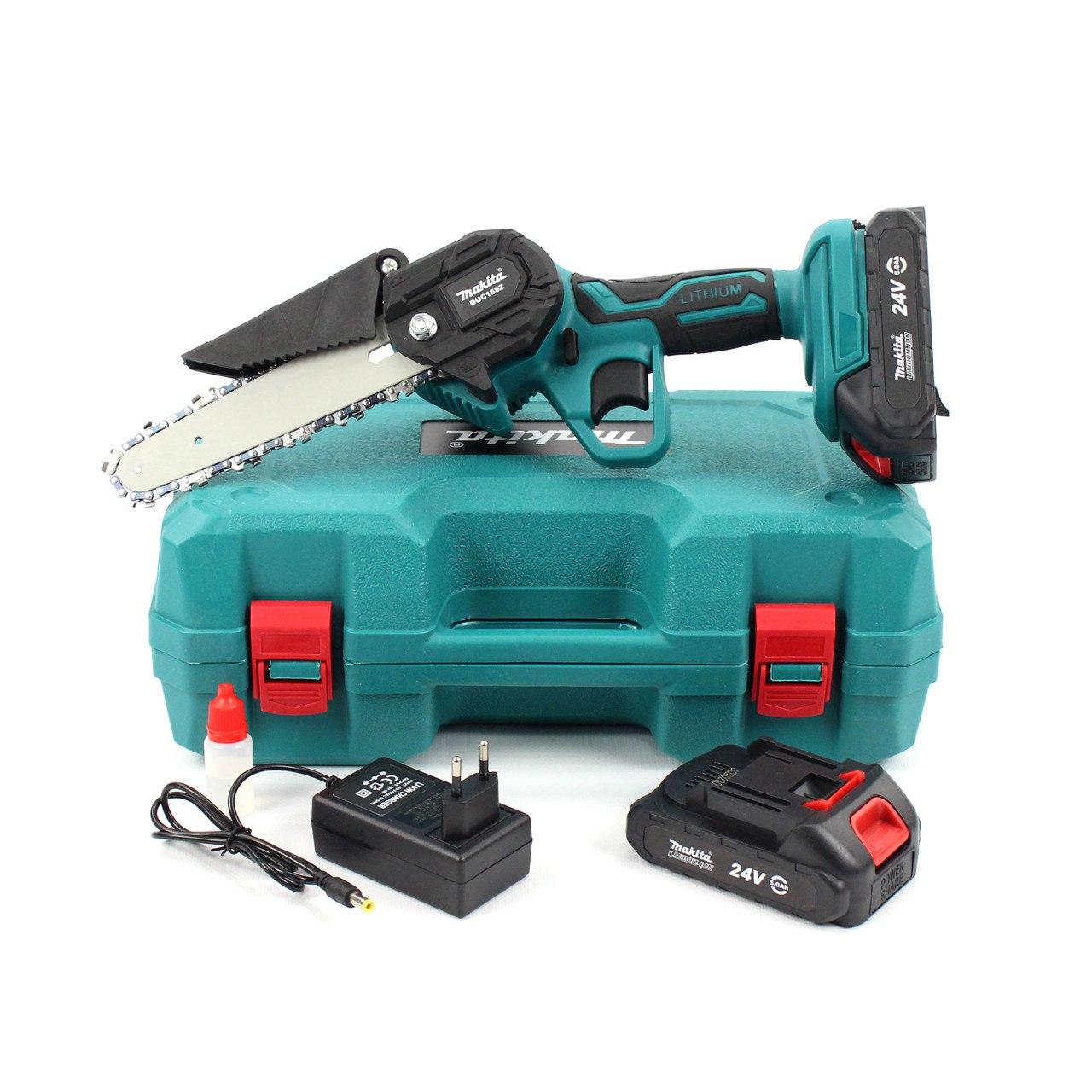 Акумуляторна міні пила ланцюгова Makita DUC155Z (24V 5AH) АКБ міні-пила Макіта для обрізання дерев, веткоріз