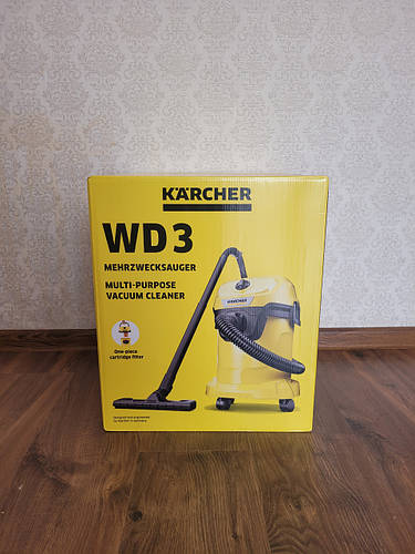 Профессиональный пылесос Karcher WD 3 для сухой и влажной уборки (1.629 ...