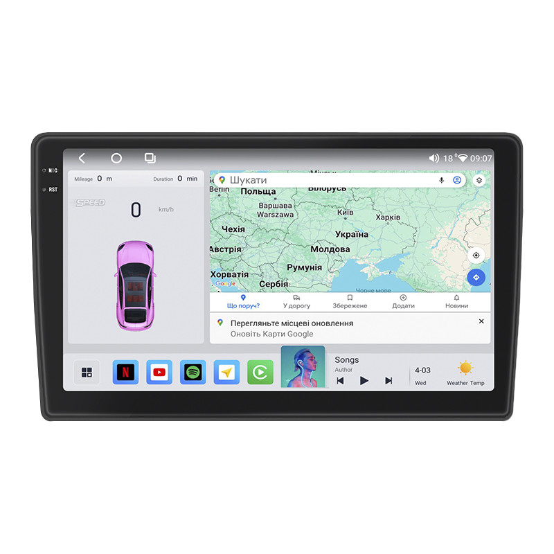 Штатна магнітола 10" Lesko для Dodge Durango II 2003-2006 4/64 QLED CarPlay 4G Wi-Fi GPS 360 Prime 6шт, фото 1