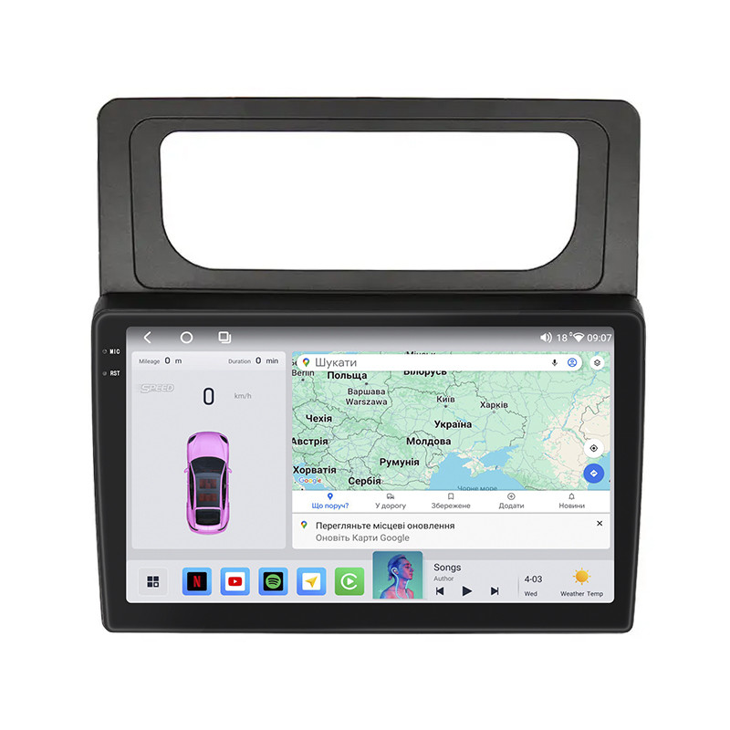 Штатна магнітола 10" Lesko для Volkswagen Caddy III Рестайлінг 2010-2015 4/64 QLED CarPlay GPS 360 Prime