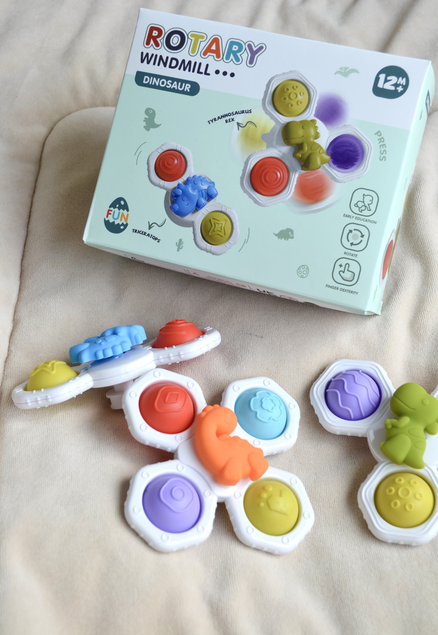 Брязкальце спінер Діно на присосці, фото 1