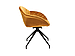 Стілець поворотний R-145 гірчичний + чорний+, фото 2
