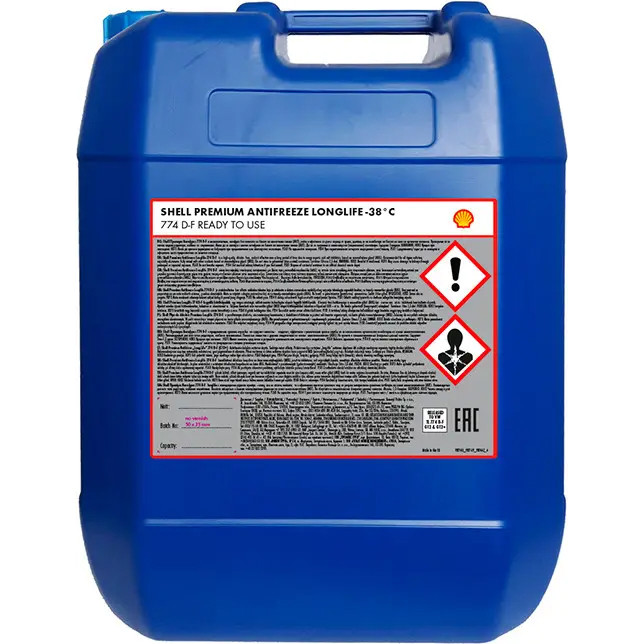 Антифриз Shell Premium Antifreeze Longlife 774 D-F (G12+) Ready to use 20 л