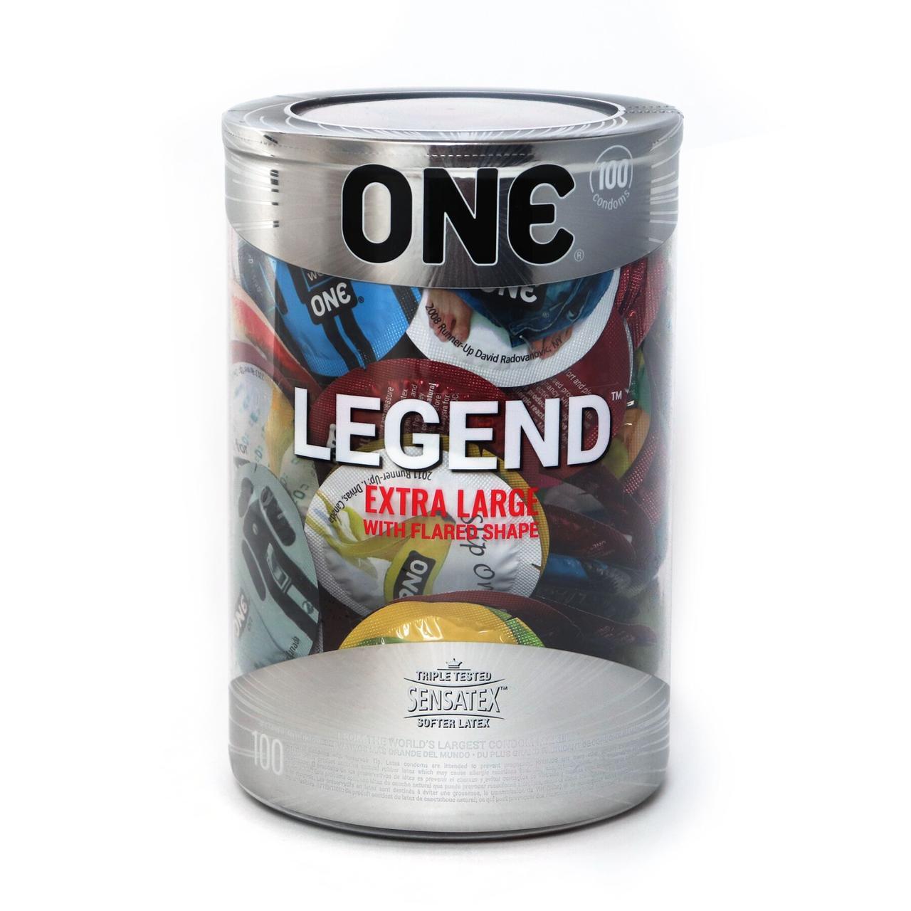 Набір презервативів ONE Legend Extra Large 100 шт, мегапак тюб Кітті