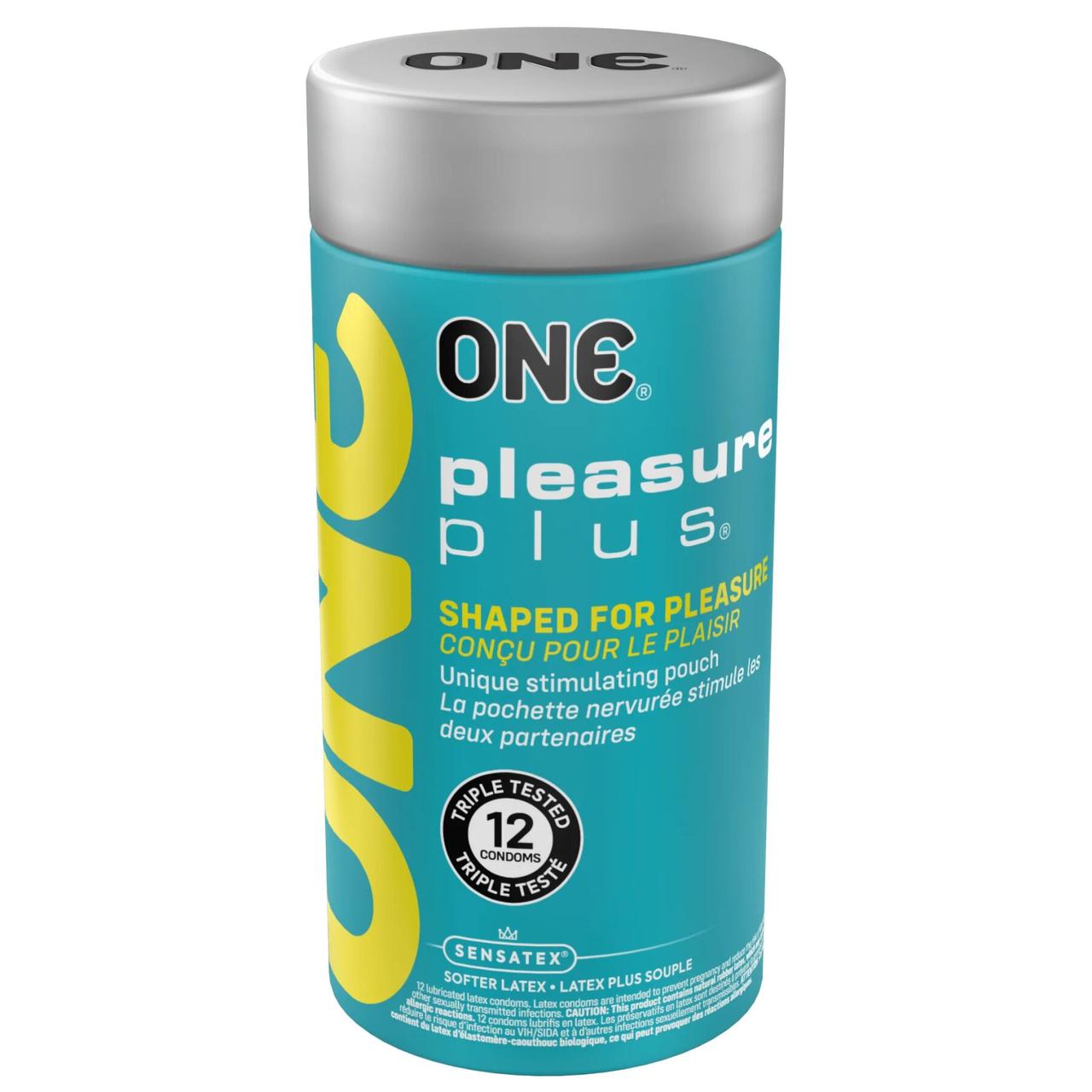 Презервативи ONE Pleasure Plus 12 шт, подарункова упаковка тюб Кітті