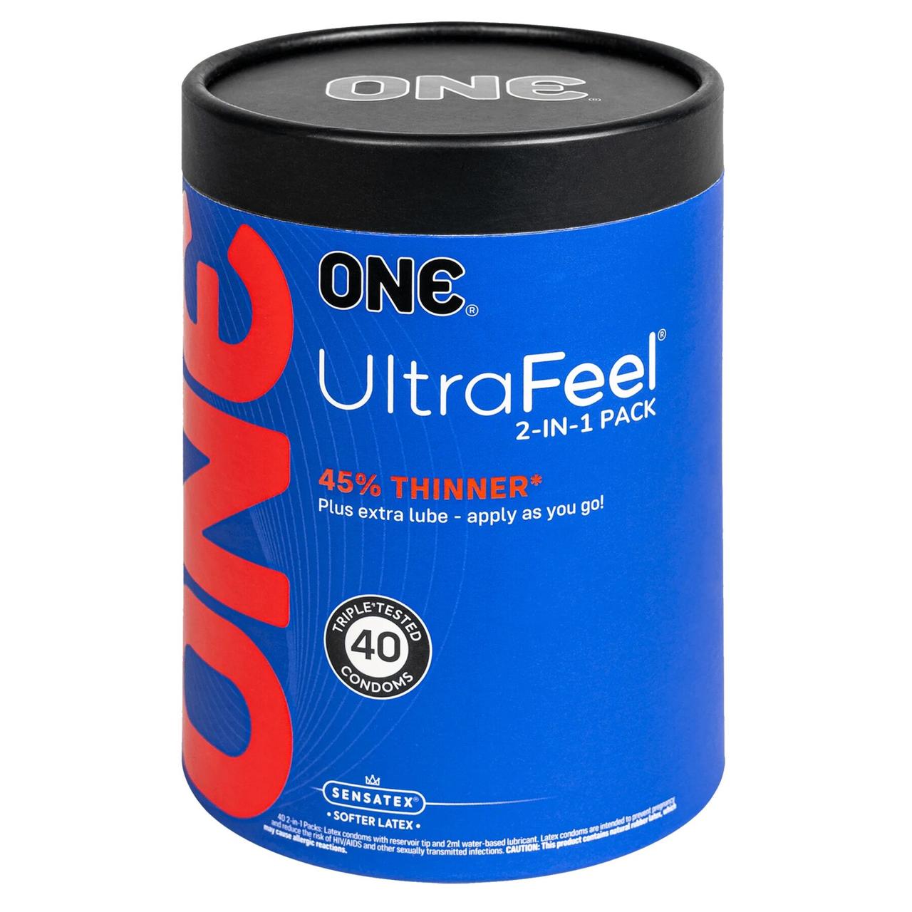 Презервативи ONE Ultra Feel 40 шт, подарункова упаковка тюб Кітті