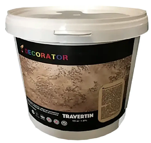 Декоративна інтер'єрна штукатурка для стін, TM DECORATOR, TRAVERTIN WHITE, фото 1