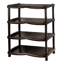 Полиця для взуття R plastic Нормал New 17401 4-рівнева пластикова коричнева