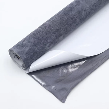 Алькантара самоклеюча тканина для авто сіра 50 х 150 см