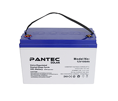 Акумуляторна батарея PANTEC 100-12 GEL 12V 100 Ah (330 x 173 x 218), 30.4 kg Grey Q1/48