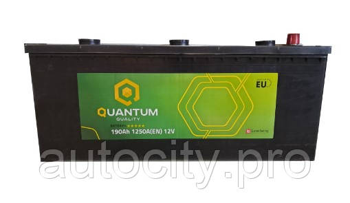 Акумулятор 6СТ-190-А3 (1250А, лівий +) QUANTUM GREEN