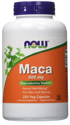 Мака NOW Maca 500 mg 250 капс, фото 1