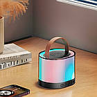 Bluetooth колонка з мікрофоном та підсвічуванням, USB, SD, FM, K52 / Бездротова колонка музична / Караоке, фото 5