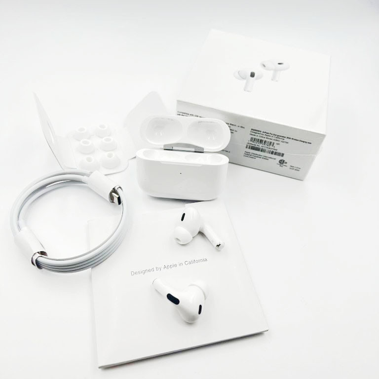 Блютуз-навушники TWS AirPods Pro 2 (1:1) white (POP-Up, Wireless charging case)